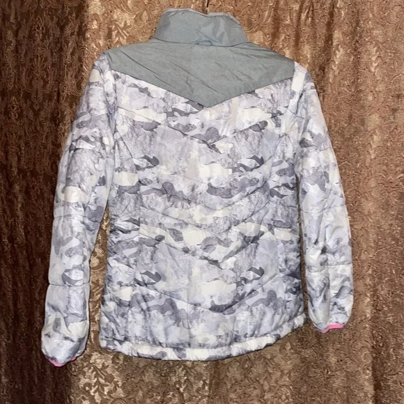 NWOT Gerry Weber Jacket.  Size L (14/16) Gray & Pink Puffer Jacket - Picture 3 of 5
